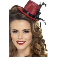 Top Hat Mini Red Costume Accessory