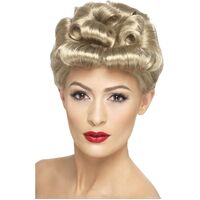 40's Vintage Blonde Wig Costume Accessory