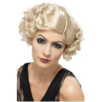 20's Flirty Flapper Blonde Wig Costume Accessory