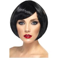 Short Bob Babe Black Wig Costume Accessory 