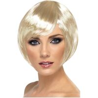 Short Bob Babe Blonde Wig Costume Accessory 