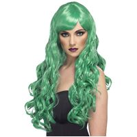 Long Green Desire Wig Costume Accessory