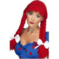 Rag Doll Red Wig Costume Accessory