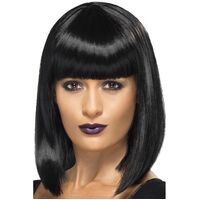 R'n'B Star Black Wig Costume Accessory