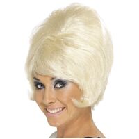 Beehive Blonde Short Wig Costume Accessory 