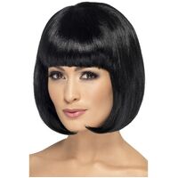 Short Bob Black Partyrama Wig Costume Accessory