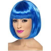 Short Bob Blue Partyrama Wig Costume Accessory