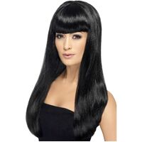 Long Black Straight Babelicious Wig Costume Accessory