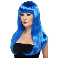 Long Blue Straight Babelicious Wig Costume Accessory