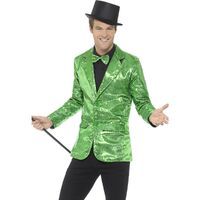 Sequin Green Adult Mens Costume Jacket Size: Large