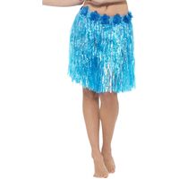 Hawaiian Adult Blue Hula Costume Skirt 