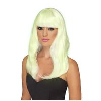 Glam Party Glow in the Dark Wig Costume Accessory 