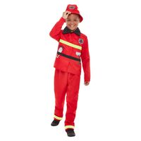 Fire Fighter Child Costume Size: Medium