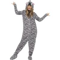 Zebra All in One Adult Costume Size: Large