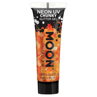 Moon Glow Neon UV Chunky Glitter Gel 12ml Orange