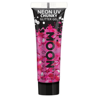 Moon Glow Neon UV Chunky Glitter Gel 12ml Magenta