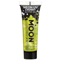 Moon Glow Neon UV Chunky Glitter Gel 12ml Yellow