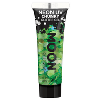 Moon Glow Neon UV Chunky Glitter Gel 12ml Green