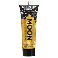 Moon Glow Neon UV Chunky Glitter Gel 12ml Golden Yellow