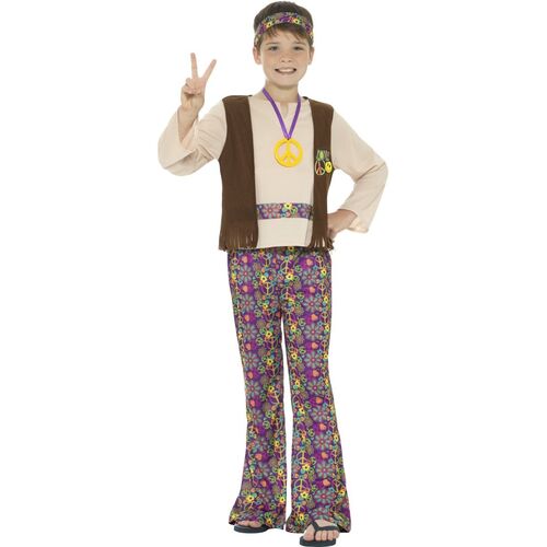 Hippie Boy Child Costume Size: Large