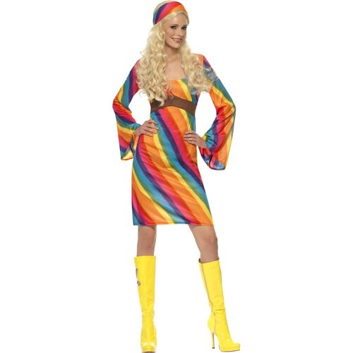 Rainbow Hippie Adult Costume Size: Large