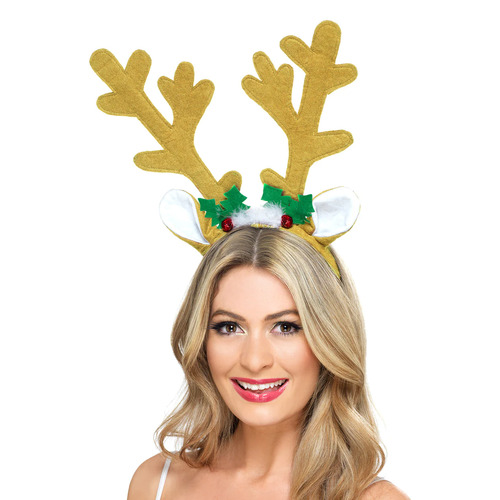 Reindeer Antlers on Headband Costume Accessory