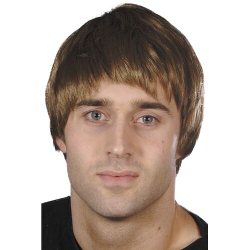 Short Brown Guy Wig Costume Accessory