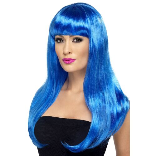 Long Blue Straight Babelicious Wig Costume Accessory