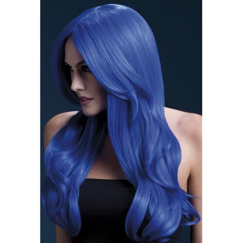 Fever Khloe Wig Neon Blue Costume Accessory 