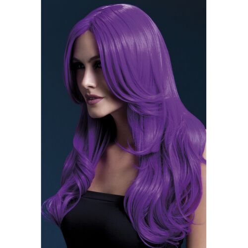 Fever Khloe Wig Neon Purple Costume Accessory 