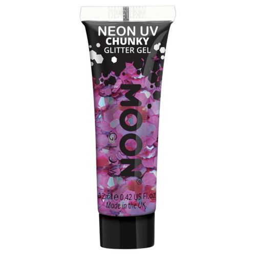 Moon Glow Neon UV Chunky Glitter Gel 12ml Purple